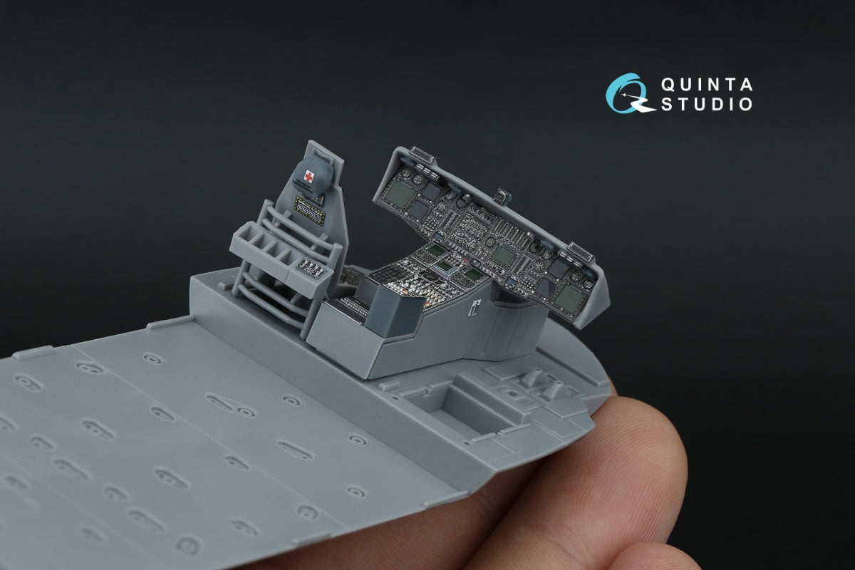 Quinta Studio QD+48590 MH-60L Blackhawk 3D-Printed &amp; coloured Interior on decal paper (ICM) (with 3D-printed resin parts) 1/48