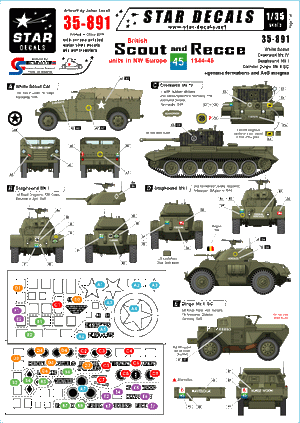 Star Decals 35-891 British Scout and Recce units 1/35