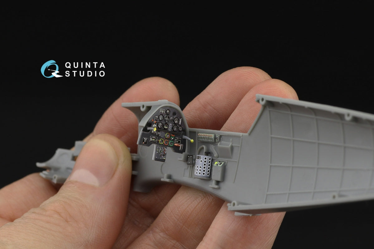 Quinta Studio QD48532 Bf 109E-3/4 3D-Printed &amp;amp; coloured Interior on decal paper (HobbyBoss) 1/48 – immagine 2