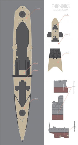 Pontos 35021WD1 HMS Repulse Wooden Deck set 1/350 – zdjęcie 3