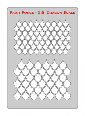 Paint Forge PFST013M STENCIL - DRAGON SCALE