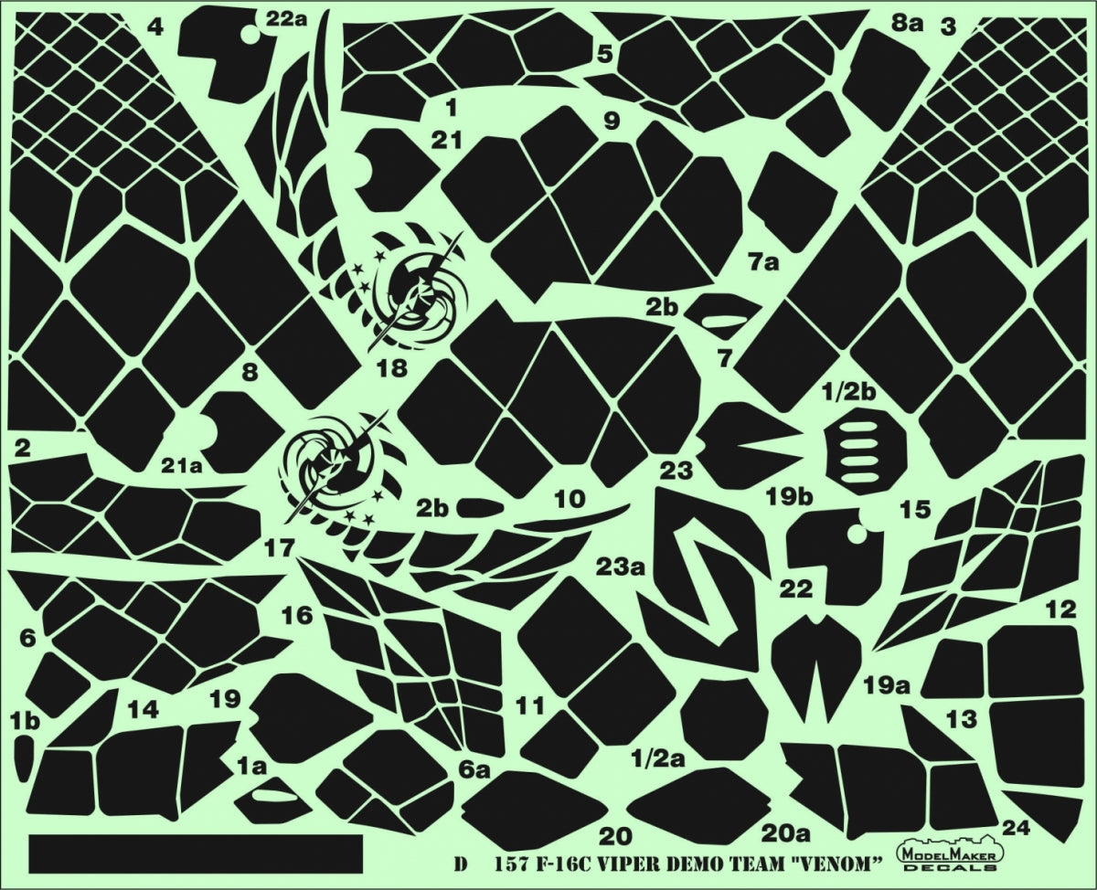 ModelMaker Decals D48157 F-16C Viper Demo Team &amp;quot;Venom” 1/48 – Bild 4