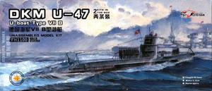 FlyHawk Modèle FH1100 U-boat Type VII B DKM U-47 2 kits dans la boîte 1/700