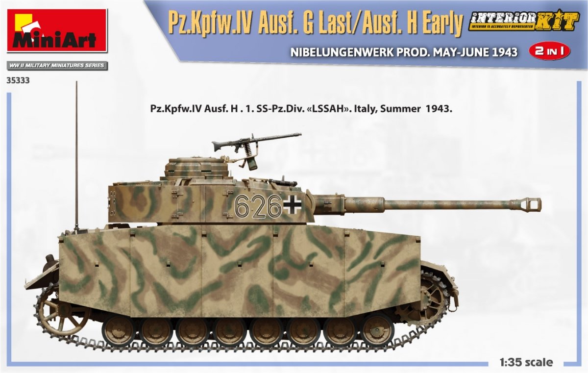 MiniArt 35333 Pz.Kpfw.IV Ausf. G Last/Ausf. H Early. NIBELUNGENWERK PROD. MAY-JUNE 1943. 2 IN 1 INTERIOR KIT 1/35 – Bild 13