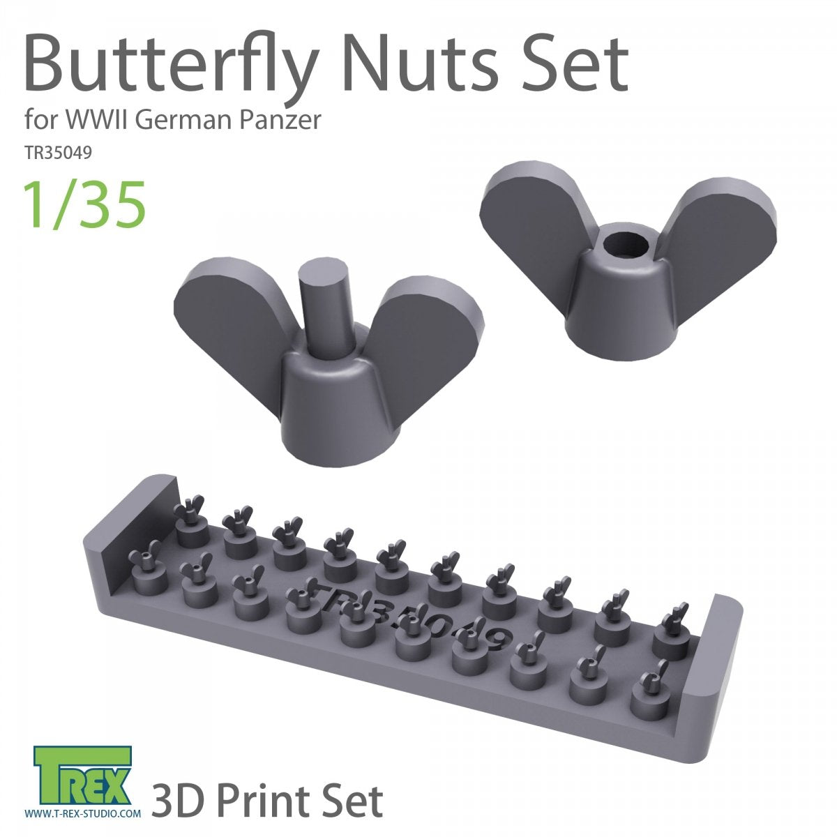 T-Rex Studio TR35049 Butterfly Nuts Set for WWII German Panzer 1/35