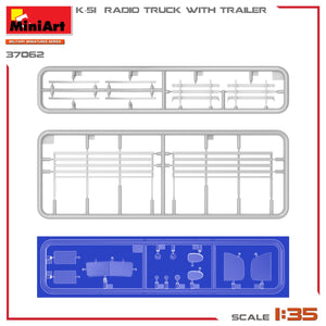 Miniart 37062 K-51 RADIO TRUCK WITH TRAILER 1/35 – Bild 13