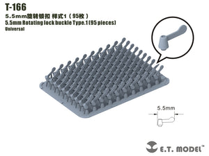 E.T. Model T-166 5.5mm Rotating lock buckle Type.1 (95 pieces)