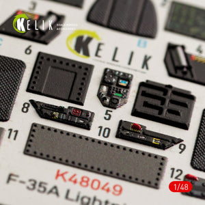 KELIK K48049 F-35A LIGHTNING II INTERIOR 3D DECALS FOR MENG KIT 1/48 – zdjęcie 4