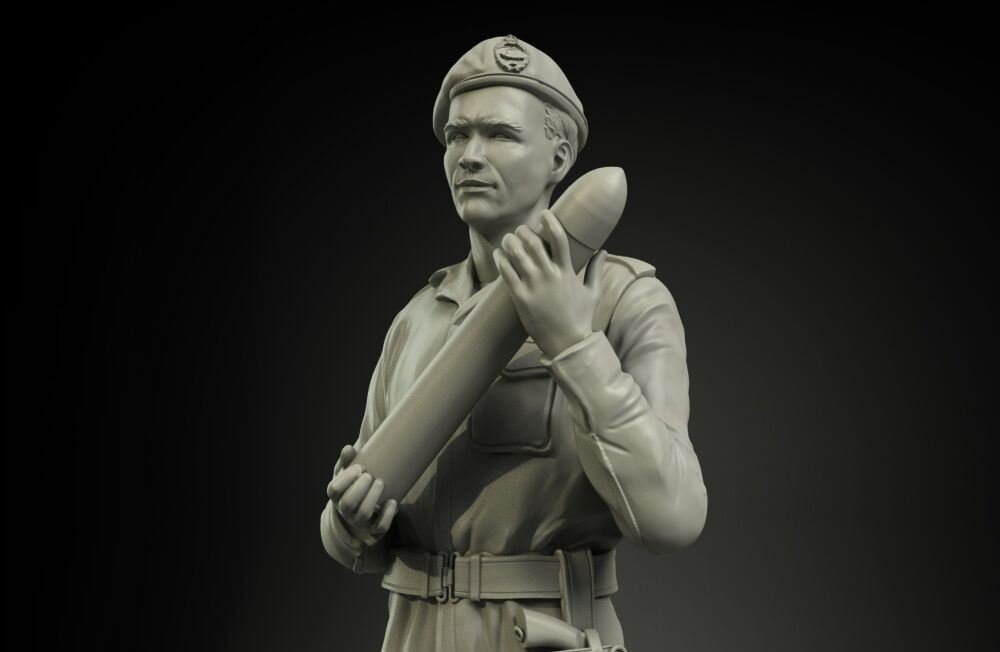 Panzer Art FI35-051 British RAC North Africa loading 75mm ammo soldier No.1 1/35 – imagen 2