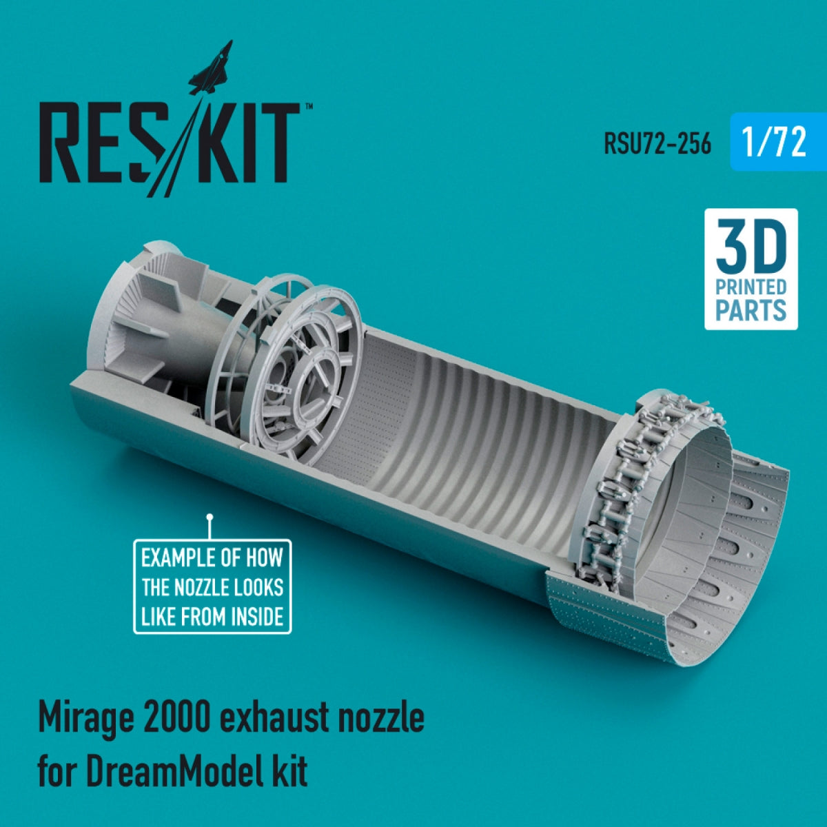 RESKIT RSU72-0256 MIRAGE 2000 EXHAUST NOZZLE FOR DREAMMODEL KIT (3D PRINTED) 1/72 – immagine 2