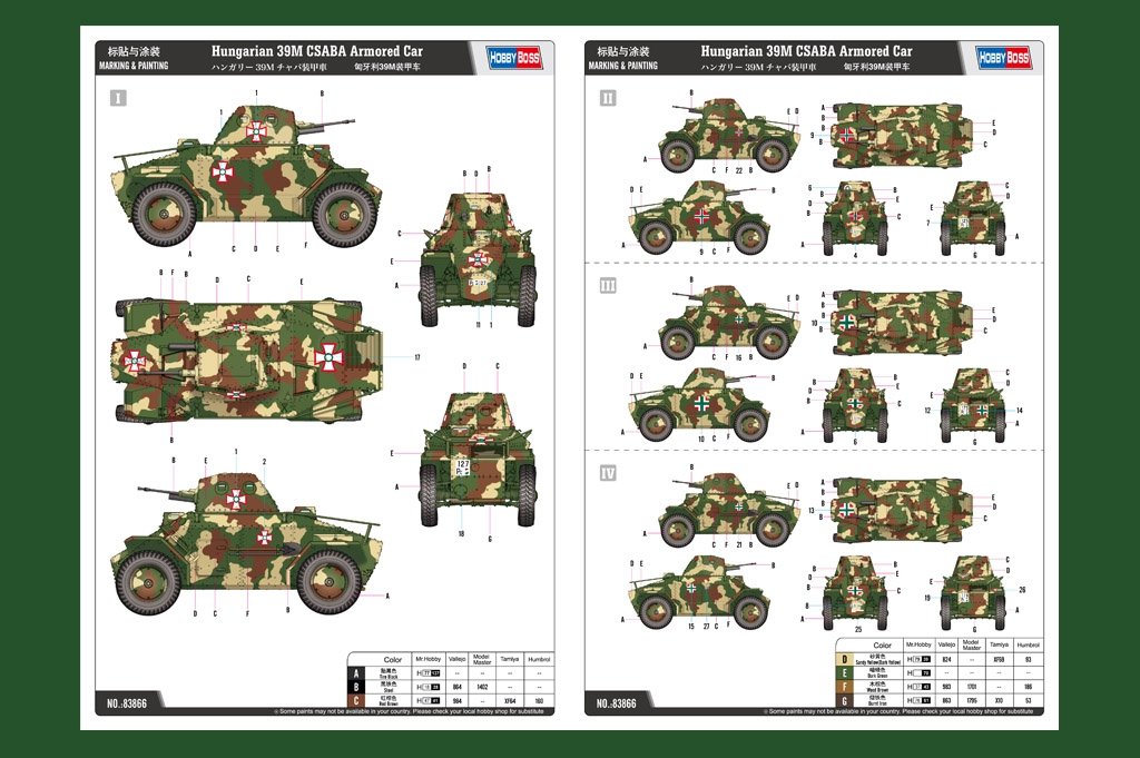 Hobby Boss 83866 Hungarian 39M CSABA Armored Car 1/35 – immagine 4