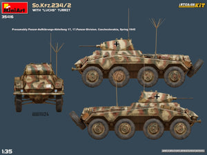 MiniArt 35416 Sd.Kfz.234/2 WITH LUCHS TURRET. INTERIOR KIT 1/35 – immagine 2