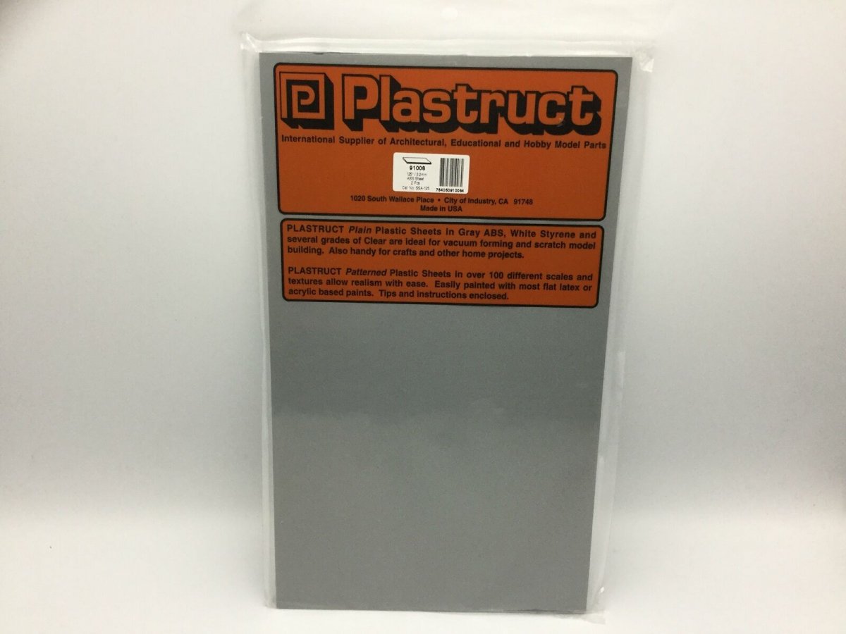Plastruct 91008 ABS SHEET Płyta 178mm x 300mm x 3.2mm SZARA / 2szt. – zdjęcie 2