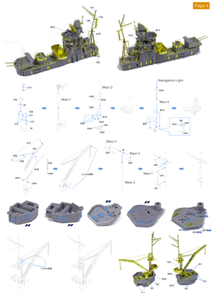 Very Fire VF350019 IJN Light Cruiser Yahagi Detail Up Parts for Hasegawa 40026 1/350 – image 6