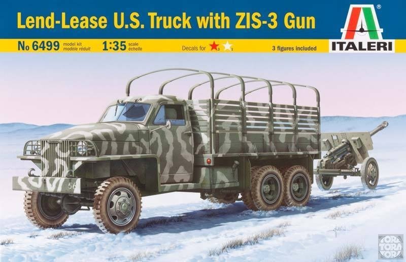 Italeri 6499 Camion de location-financement 6x6 de 2,5 tonnes avec ZIS-3 (1/35) 