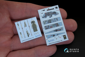 Quinta Studio QD48172 Su-33 3D-Printed &amp;amp; coloured Interior on decal paper (for Kinetic kit) 1/48 – immagine 2