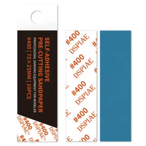 DSPIAE DSP-400 Reusable Self-Adhesive Sandpaper #400 (75 x 25 mm) 10 pcs