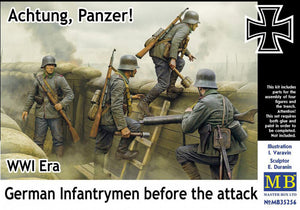 Master Box 35256 Achtung, Panzer! -WWI era- German Infantrymen before the attack 1/35