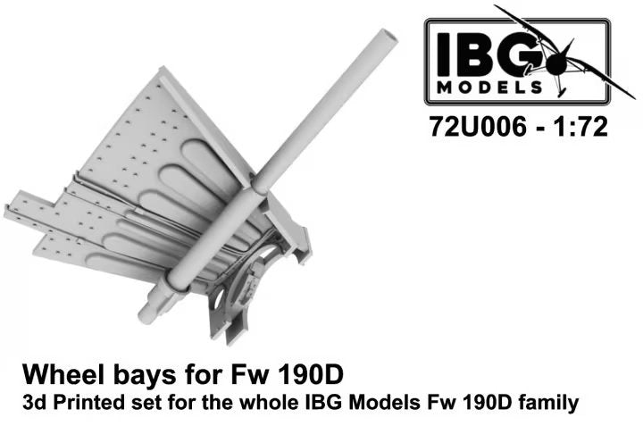 IBG 72U006 Wheel bays for Fw 190D 3D printed set 1/72