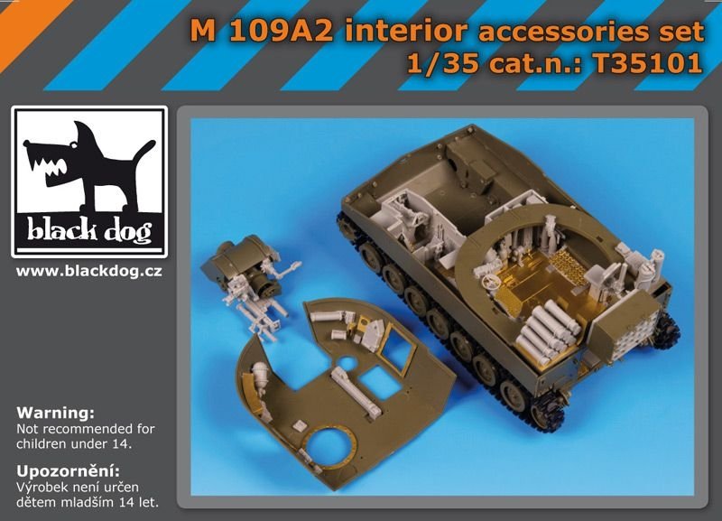 Black Dog T35101 M 109 A2 interior accessories set 1/35