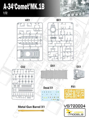 Vespid Models VS720004 A-34 Comet MK.1B 1/72 – image 4