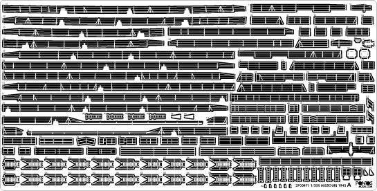 Pontos 37034FN USS BB-63 Missouri 1945 &amp;quot;Advanced&amp;quot; Detail Up Set for Hobbyboss Kit (Teak Tone wooden deck) 1/350 – immagine 26