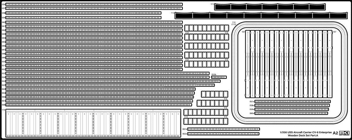 MK1 Design MD-20022 USS CV-6 Enterprise DX with Full Wooden Deck for Trumpeter 1/200 – immagine 81