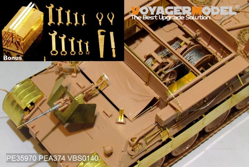 Voyager Model PE35970 WWII German Bergepanther Ausf.A (Late type,Panther G tool holders) Basic For MENG SS-015 1/35 – immagine 20