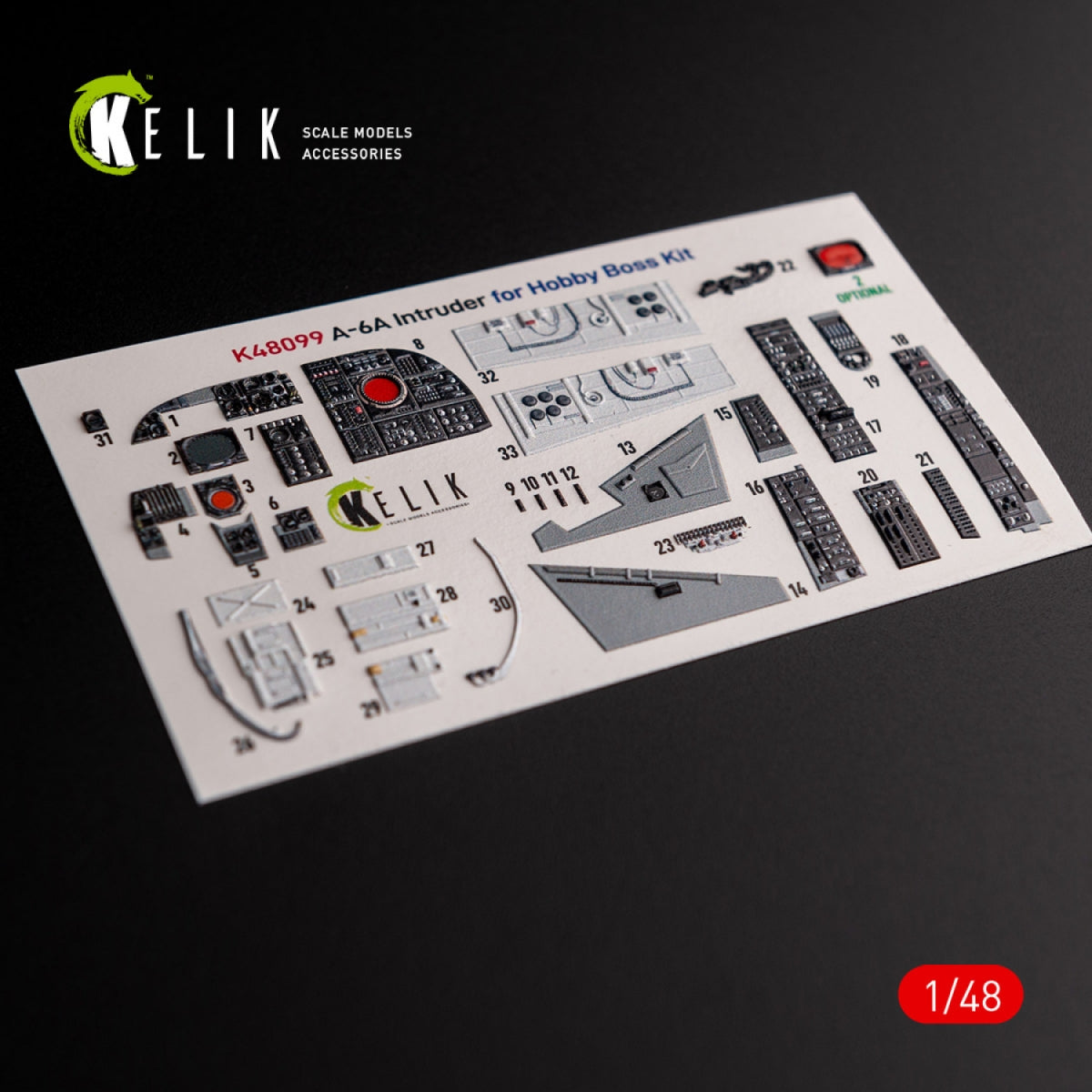 KELIK K48099 A-6A Intruder - interior 3D decals for HobbyBoss kit 1/48 – immagine 2