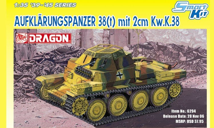 Dragon 6294 Aufklaerungspanzer 38(t) mit 2cm Kw.K. 38 (1/35) 