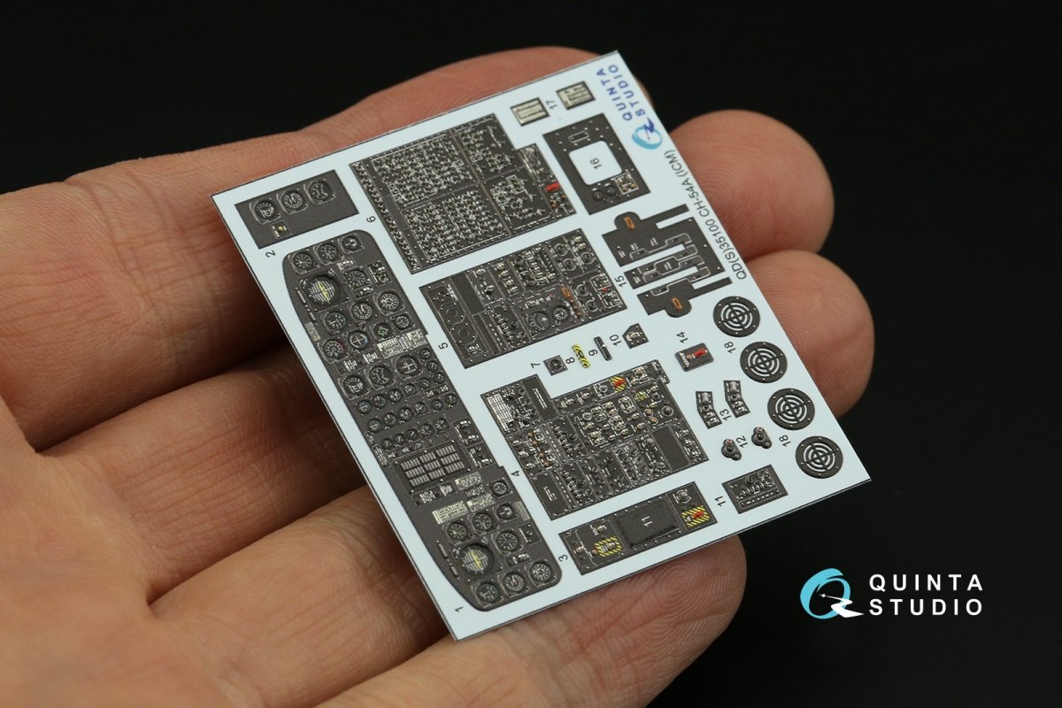 Quinta Studio QD35100 CH-54A 3D-Printed &amp;amp; coloured Interior on decal paper (ICM) 1/35 – Bild 9