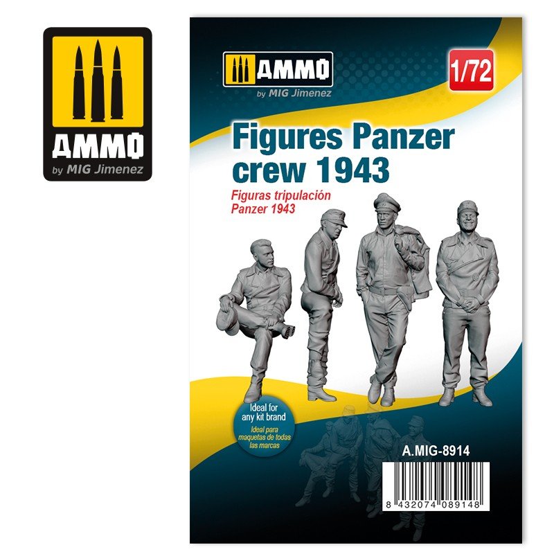 Munitions du Mig 8914 Figuras Panzer équipage 1943 1/72