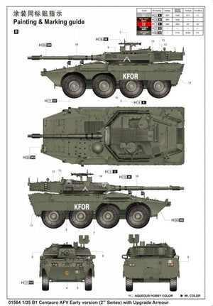 Trumpeter 01564 B1 Centauro AFV Early Verslon (2nd Series) with Upgrade Armour 1/35 – Bild 7