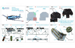 Quinta Studio QD32102 T-6G 3D-Printed coloured Interior on decal paper (Kitty Hawk) 1/32 – immagine 2