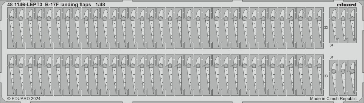 Eduard 481146 B-17F landing flaps EDUARD 1/48 – immagine 3