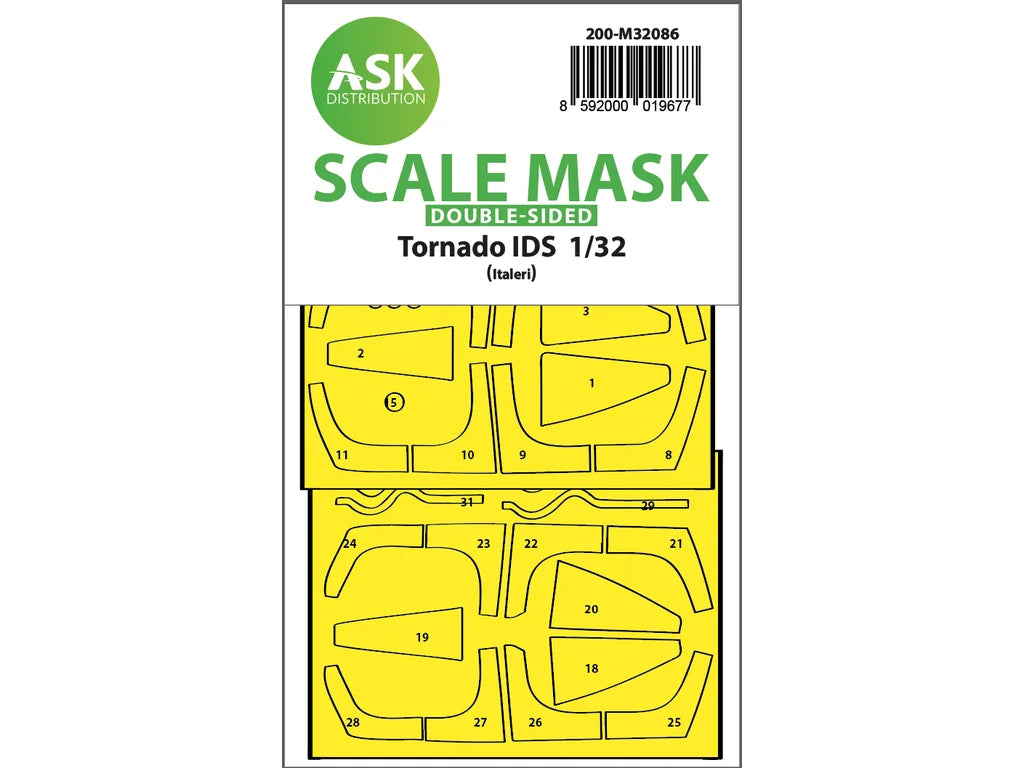 Art Scale Kit M32086 Tornado IDS Double-Sided Express Fit Mask for Italeri 1/32