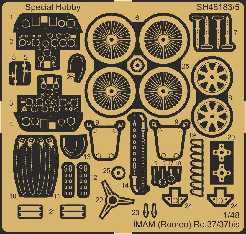 Special Hobby 48183 IMAM (Romeo) Ro.37 A30 engine 1/48 – Bild 4