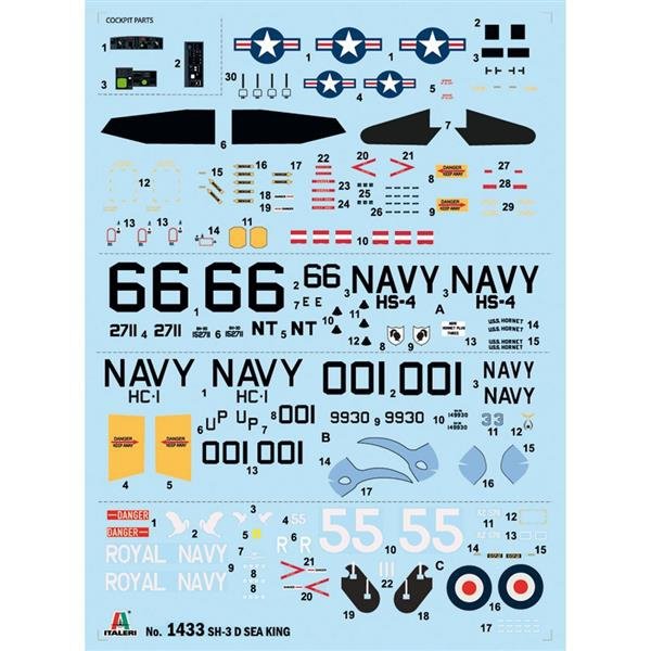 Italeri 1433 SH-3D Sea King Moon Landing 50th Anniv. 1/72 – immagine 3