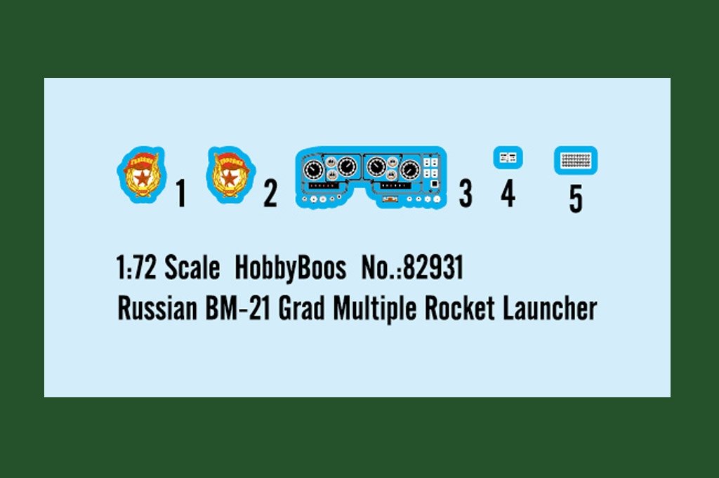 Hobby Boss 82931 Russian BM-21 Grad Multiple Rocket Launcher 1/72 – immagine 4