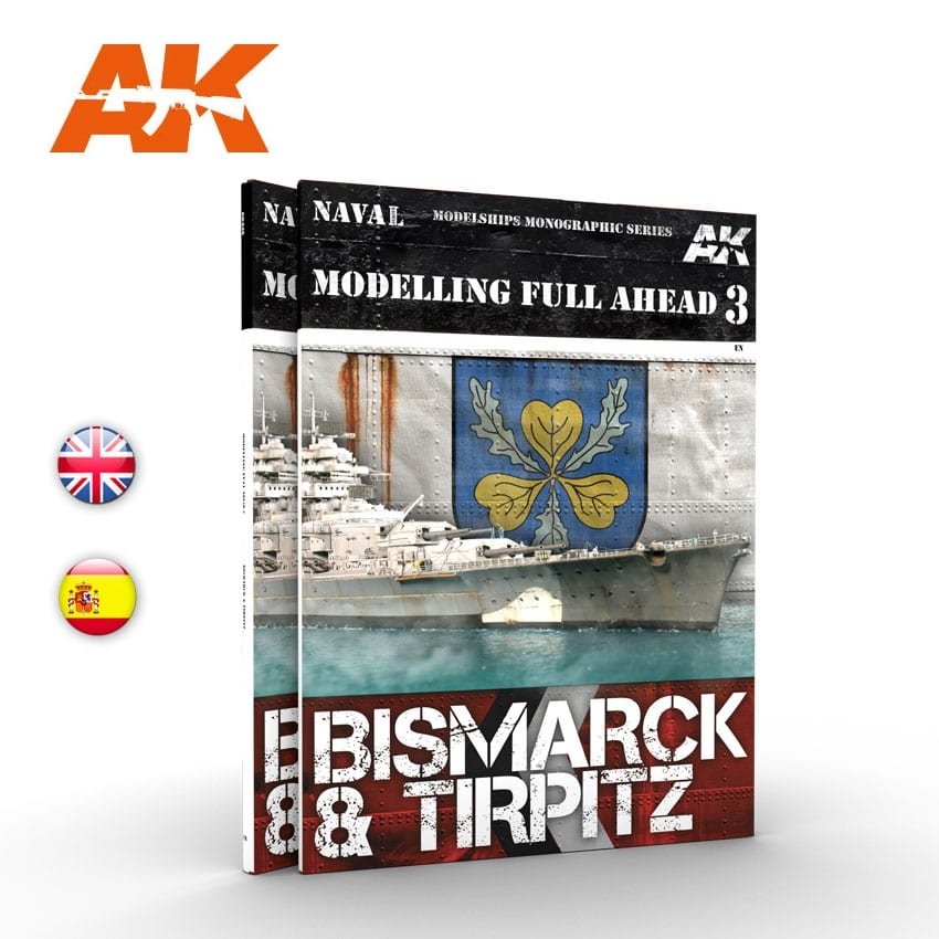 AK Interactive AK249 MODELLING FULL AHEAD 3: BISMARK &amp;amp; TIRPITZ (English)
