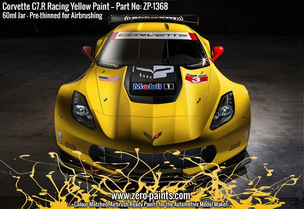 Zero Paints ZP-1368 Corvette C7.R Racing Yellow Paint 60ml – immagine 2