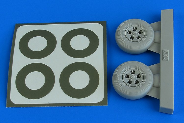 Aires 2228 Spitfire Mk.IX wheels (5-spoke) & paint masks 1/32 TAMIYA