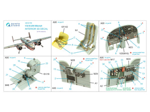 Quinta Studio QD32199 B-25H Mitchell 3D-Printed &amp;amp; coloured Interior on decal paper (HK models) 1/32 – zdjęcie 2