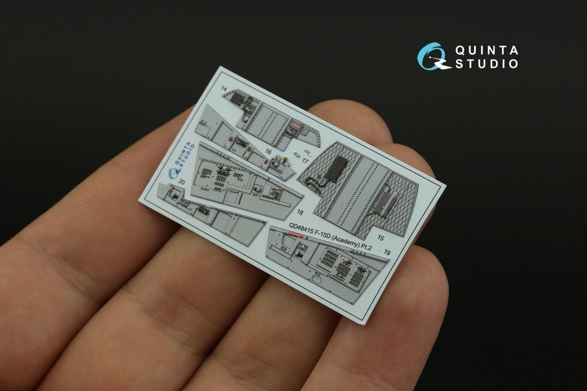 Quinta Studio QD48415 F-15D 3D-Printed coloured Interior on decal paper (Academy) 1/48 – imagen 6