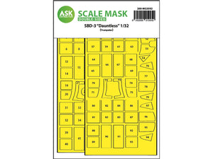 Art Scale Kit M32092 SBD-3 Dauntless Double-Sided Express Fit Mask for Trumpeter 1/32