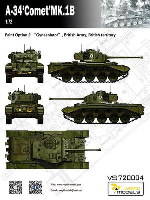 Vespid Models VS720004 A-34 Comet MK.1B 1/72 – image 6