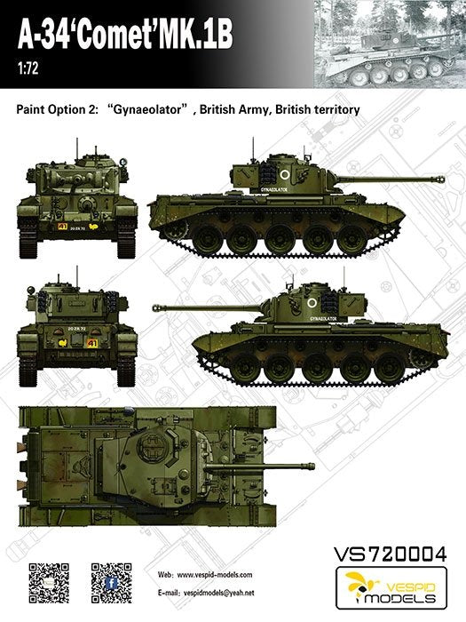 Vespid Models VS720004 A-34 Comet MK.1B 1/72 – image 6