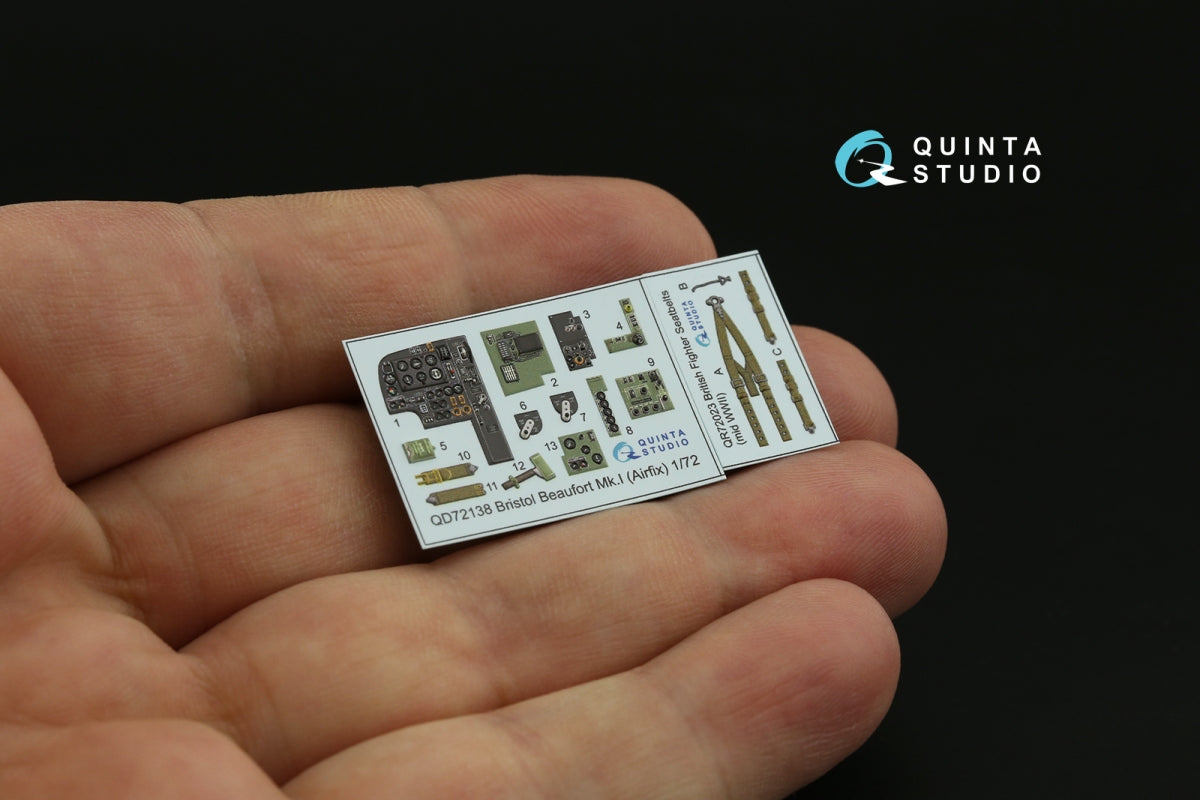 Quinta Studio QD72138 Bristol Beaufort Mk.I 3D-Printed coloured Interior on decal paper (Airfix) 1/72 – Bild 8