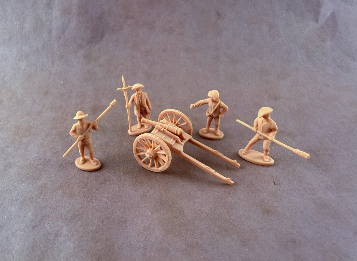 Hat 8344 American War of Independence - American Artillery (4 Cannons and Crew) 1/72