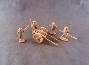 Hat 8344 American War of Independence - American Artillery (4 Cannons and Crew) 1/72